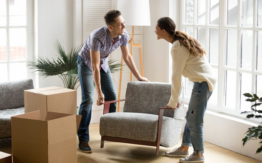 Moving furniture | Vallow Floor Coverings, Inc.